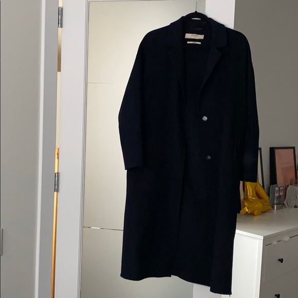 Zara Jackets & Blazers - Navy Zara Handmade wool Coat